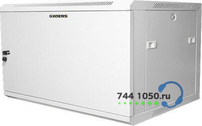 Шкаф настенный 19 6U 600х600х368 GYDERS GDR-66060GM, металлическая дверь серый