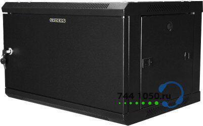Шкаф настенный 19 дюймов 6U 600х350х368 GYDERS GDR-66035BM, металлическая дверь черный